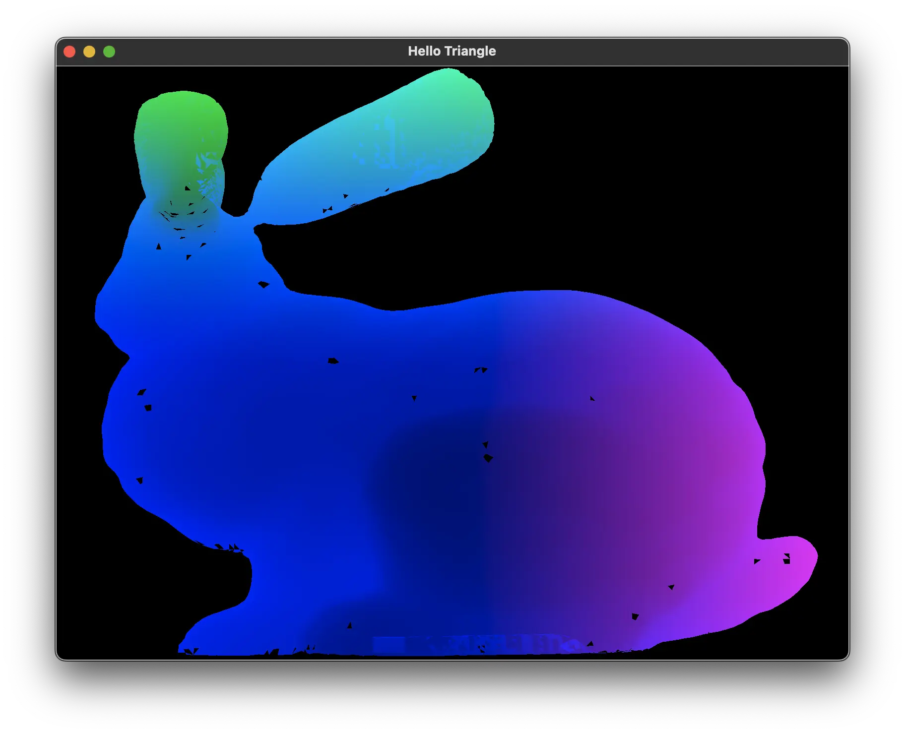 Metal drawing the bunny, stomping over its memory.